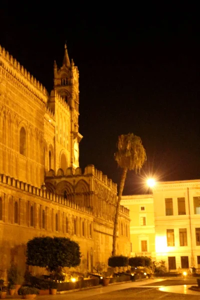 Palermo Italien August 2016 Eindrucksvolles Bild Eines Details Der Kathedrale — Stockfoto