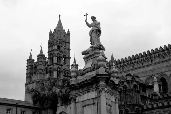 Palermo Italia Abril 2019 Imagen Evocadora Detalle Catedral Palermo Patrimonio — Foto de Stock