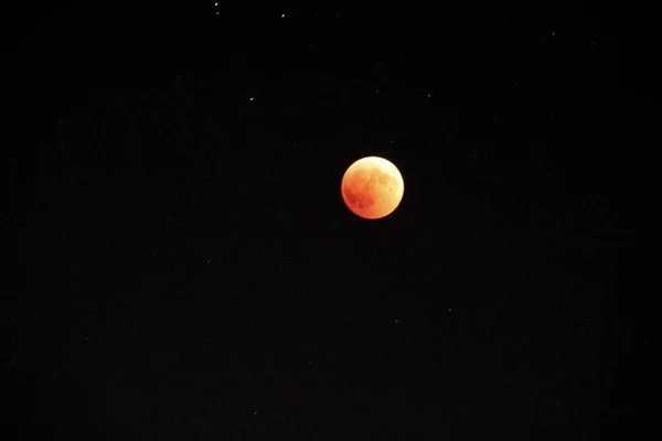 Stimmungsvolles Bild Der Mondfinsternis Der Nacht Himmel — Stockfoto
