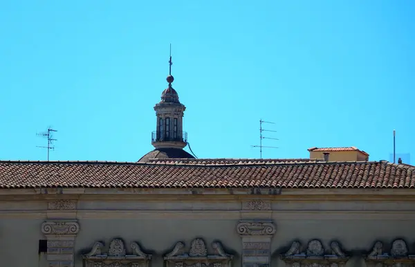 2017 Acireale Sicílie Detail Historické Budovy Městě — Stock fotografie