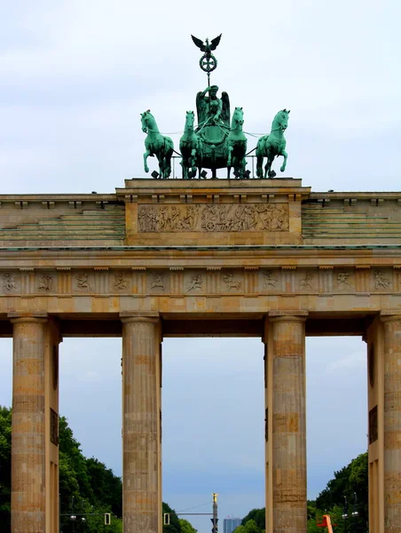 2018 Berlin Porte Brandebourg Monument Célèbre Berlin Symbole Ville Dans — Photo