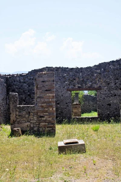 Pompeje Włochy Czerwca 2020 Roku Wnętrze Domu Starożytnym Rzymskim Mieście — Zdjęcie stockowe