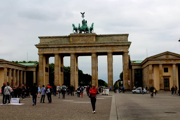 2018 Berlin Brandenburger Tor Mest Kända Monumentet Avberlin Symbol För — Stockfoto