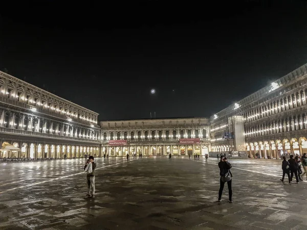 Venetië Italië Januari 2020 Levensecht Beeld Van Piazza San Marco — Stockfoto