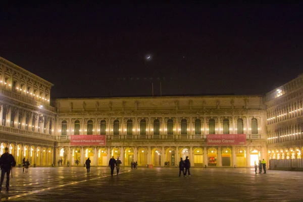 Venetië Italië Januari 2020 Levensecht Beeld Van Piazza San Marco — Stockfoto