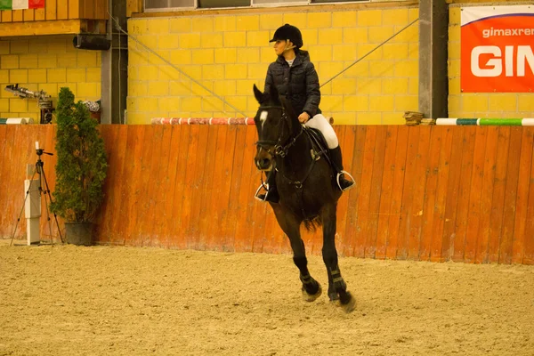 2019 Tortona Paardensport Centrum Paarden Jockey Die Deelnemen Aan Een — Stockfoto