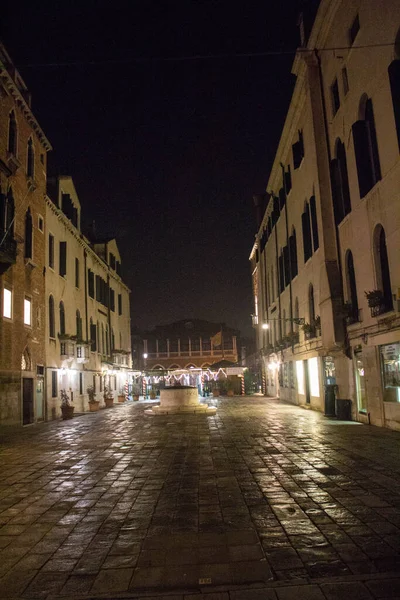 Veneza Itália Janeiro 2020 Evocativa Imagem Campo Santa Sofia Noite — Fotografia de Stock