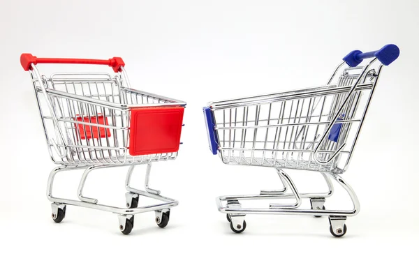 Two shopping carts — Stock Photo, Image