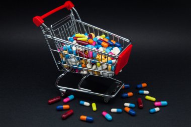 trade of pills and capsules clipart