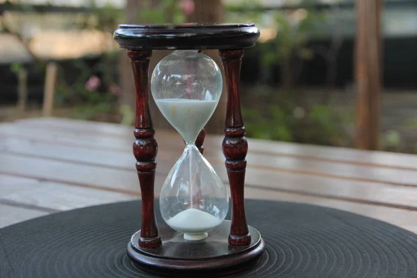 Stylish Decorative Glass Hourglass — Stock Photo, Image