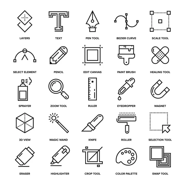 Symbole für Design-Tools — Stockvektor