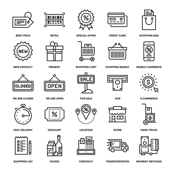 Alışveriş ve perakende — Stok Vektör