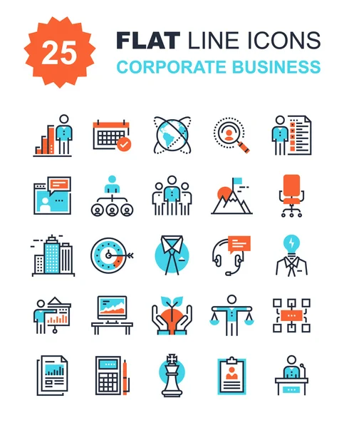 Iconos de negocios corporativos — Archivo Imágenes Vectoriales