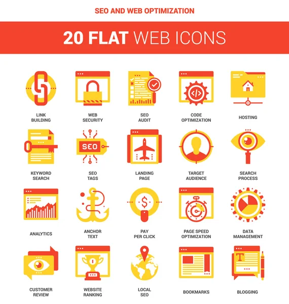 SEO y optimización web — Vector de stock