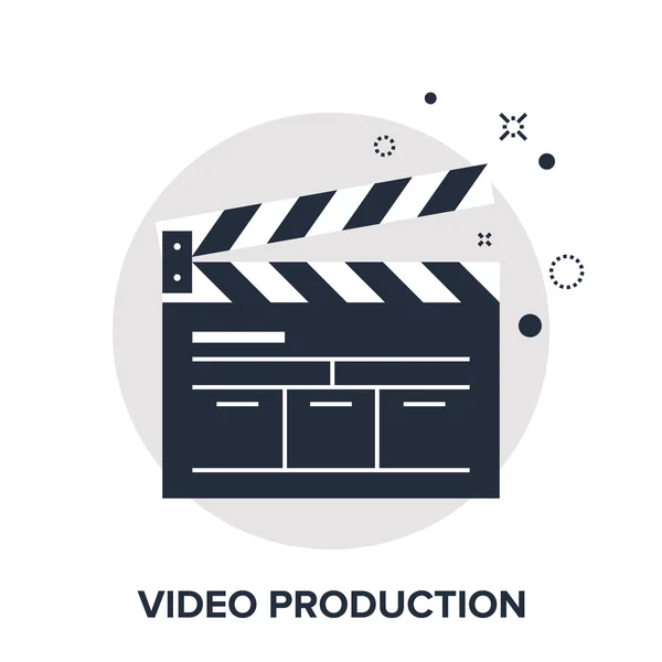 Παραγωγή βίντεο έννοια — Διανυσματικό Αρχείο