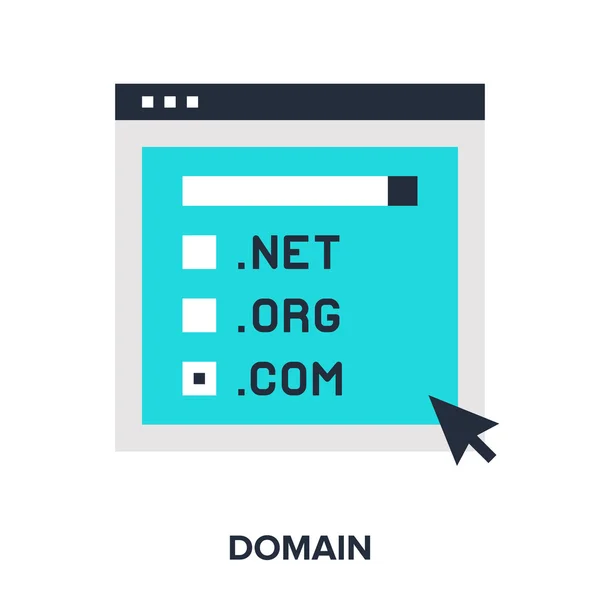 Concepto plano de dominio — Archivo Imágenes Vectoriales