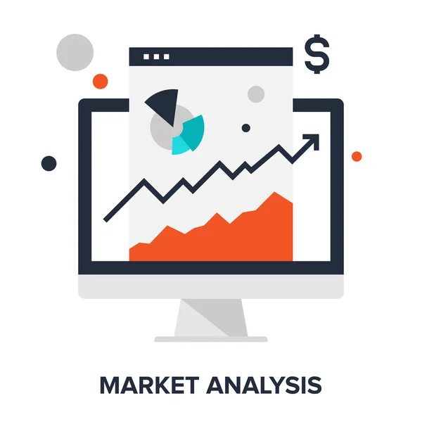 Concetto di analisi di mercato — Vettoriale Stock