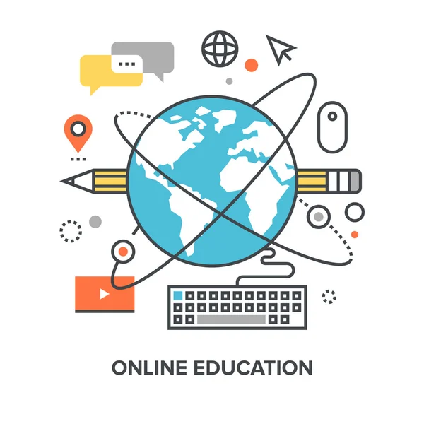 Concepto de educación en línea — Archivo Imágenes Vectoriales