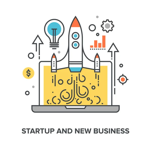 Start och nya affärer — Stock vektor