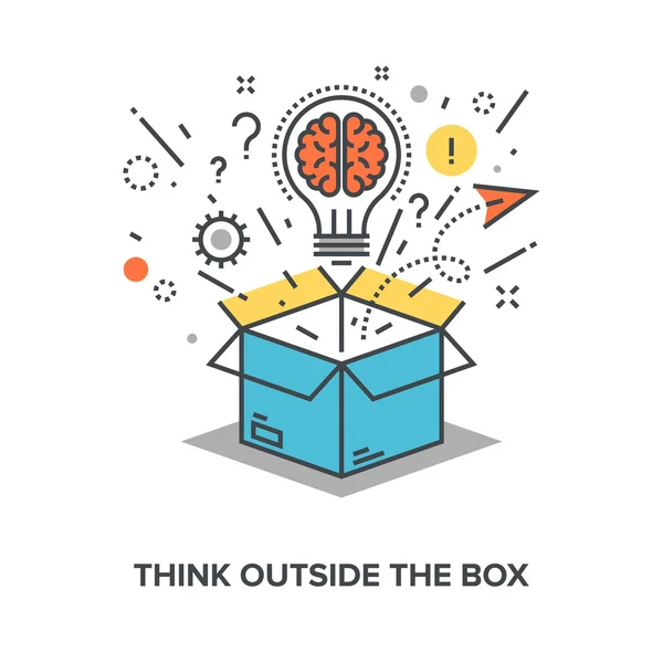Myslet mimo krabici — Stockový vektor