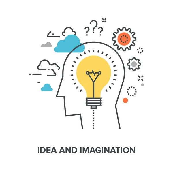 Idea and imagination — Stock Vector