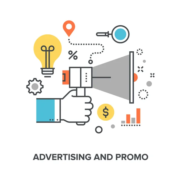 Publicidad y promoción — Vector de stock