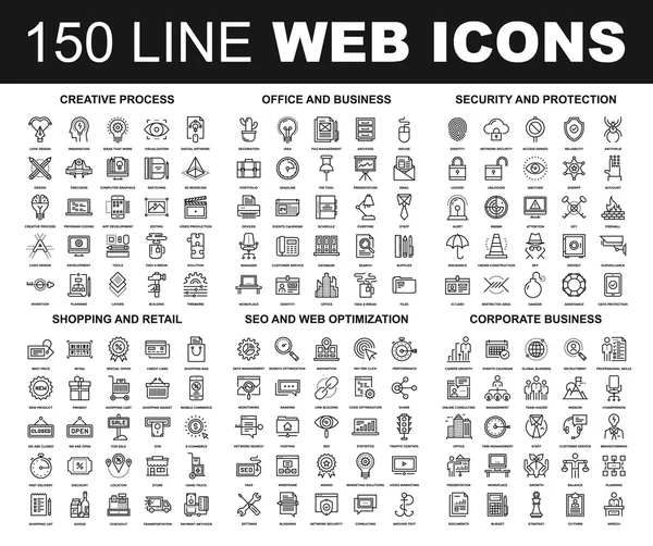 Icone Web di linea — Vettoriale Stock