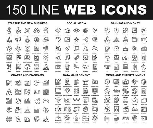 Lijn Web Icons — Stockvector