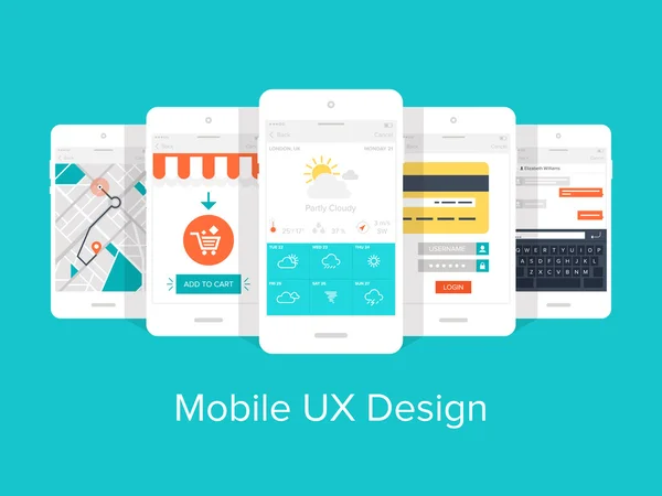 UX mobile . — Image vectorielle