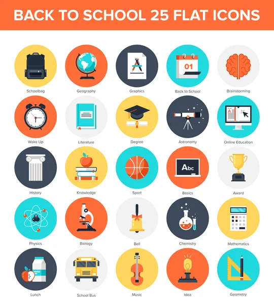 Iconos educativos — Vector de stock