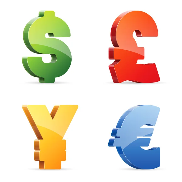 Currency symbols — Stock Vector