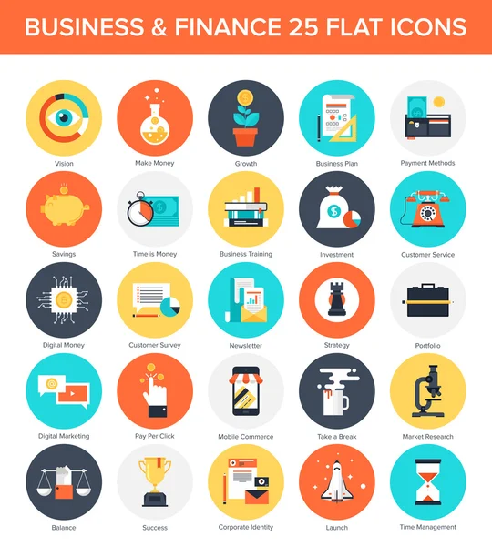 Iconos de negocios . — Archivo Imágenes Vectoriales