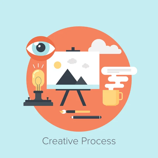 Processo creativo — Vettoriale Stock