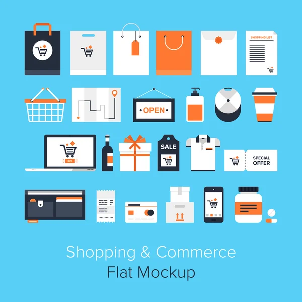 Shopping icons — Stock Vector