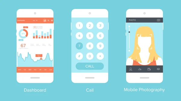 Mobile Ui. — Stockvektor