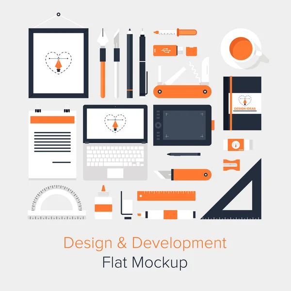 Design and Development. — Stock Vector