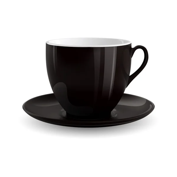 Черная чашка — стоковый вектор