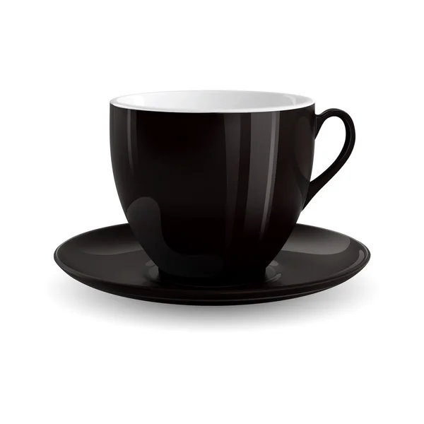 Taza negra — Vector de stock