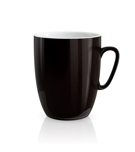 Taza negra — Vector de stock