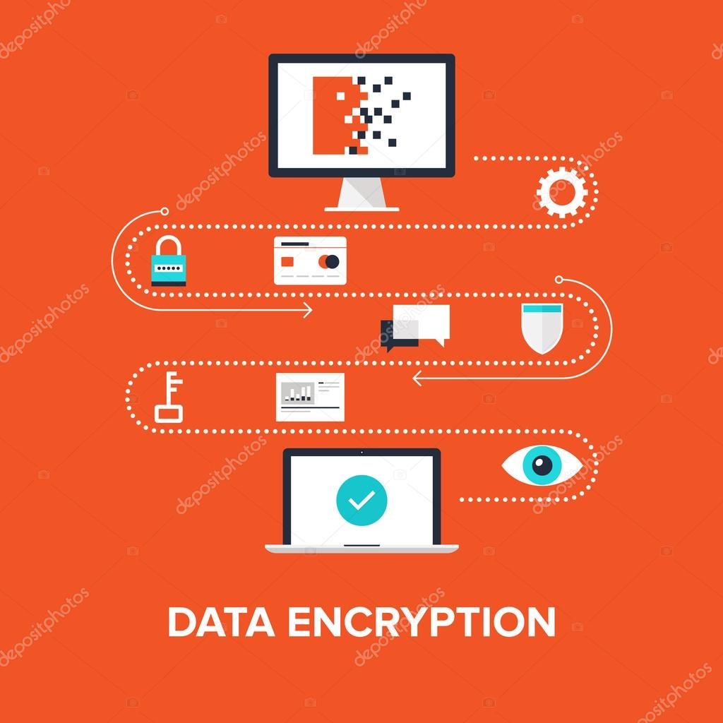 Cifrado de datos — Vector de stock