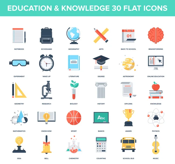 Ícones de educação — Vetor de Stock