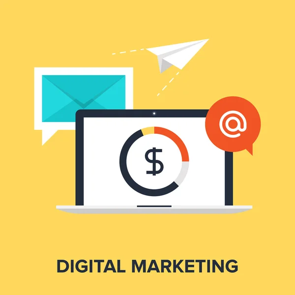 Marketing digital — Vector de stock