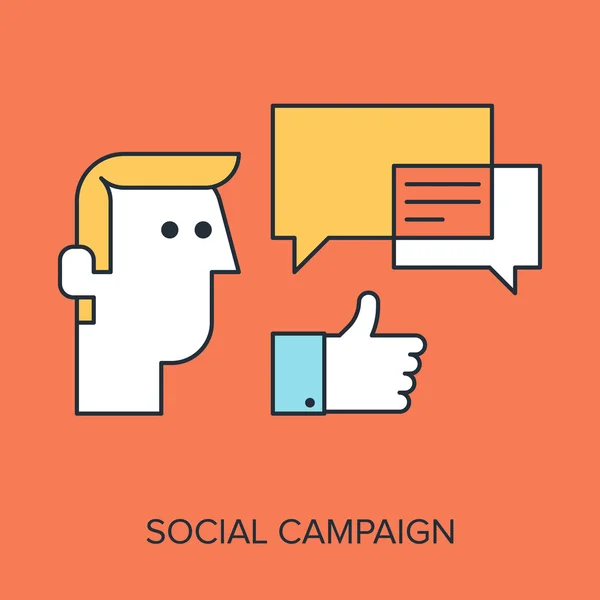Sociální kampaň — Stockový vektor