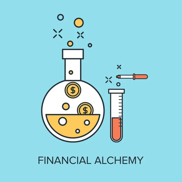 Фінансові Алхімія — стоковий вектор