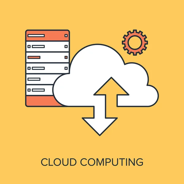 Computação em nuvem —  Vetores de Stock