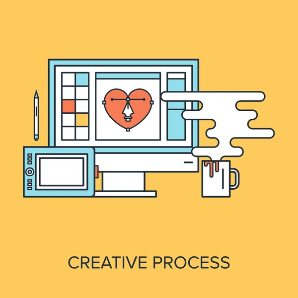 Creative Process — Stock Vector