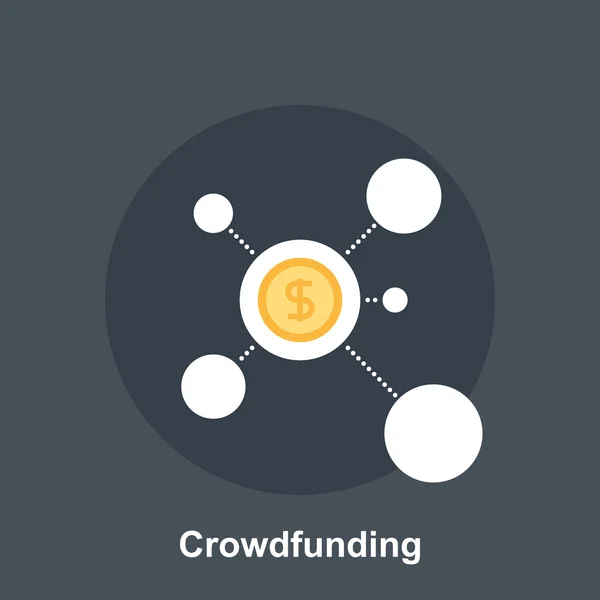 Crowdfunding — Stockvector