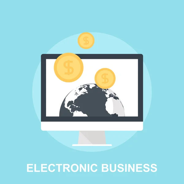 Negócios electrónicos — Vetor de Stock