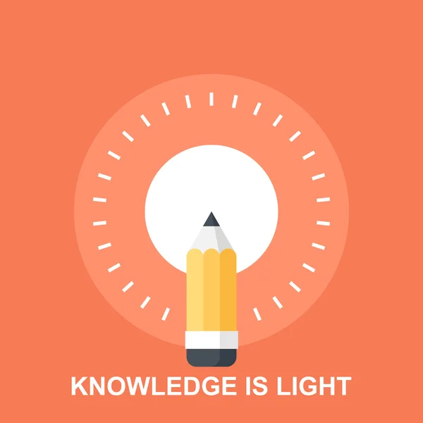 A tudás a fény — Stock Vector
