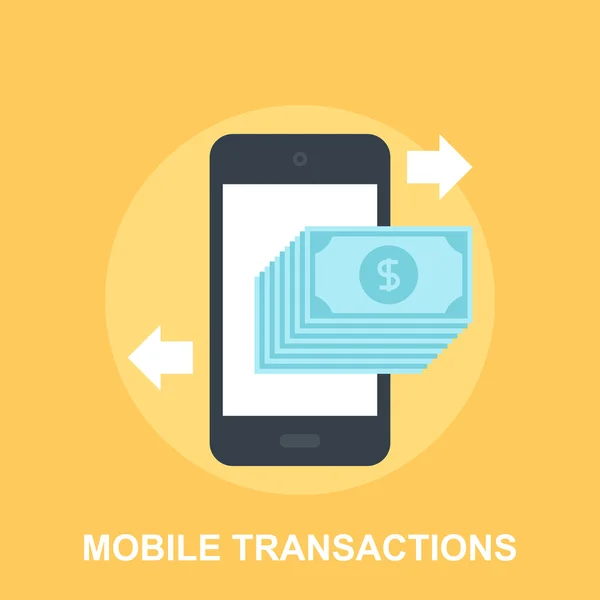 Mobile Transactions — Stock Vector